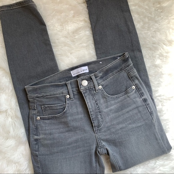 LOFT gray skinny crop slim pocket jeans RELISTED - Picture 2 of 6